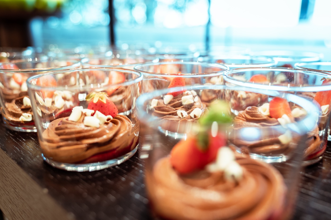 Hochwertiges Dessert-Catering beim Kundenevent von Umsatz mit Autos